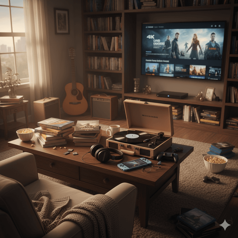 Movies, Books, Music, Games